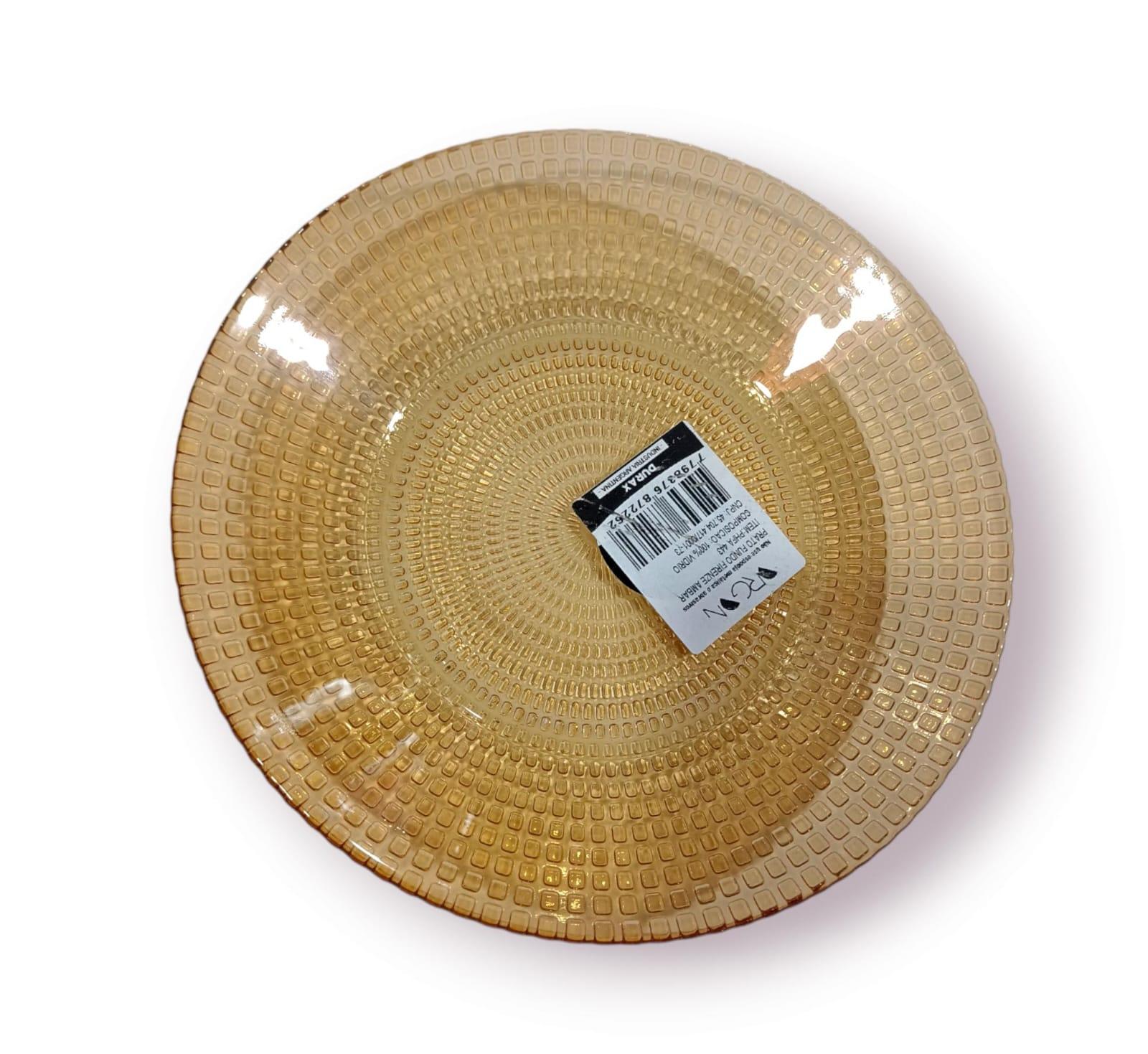 PLATO HONDO FIRENZE AMBAR DURAX 22CM