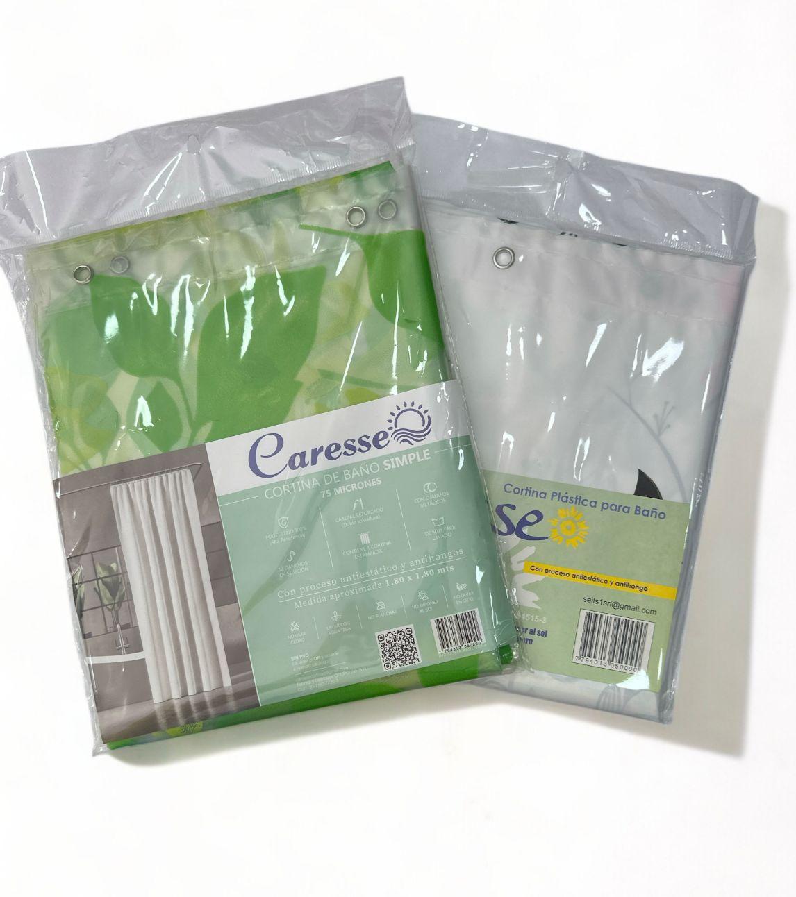 CORTINA PARA BAÑO SIMPLE ESTAMPADA CON GANCHO