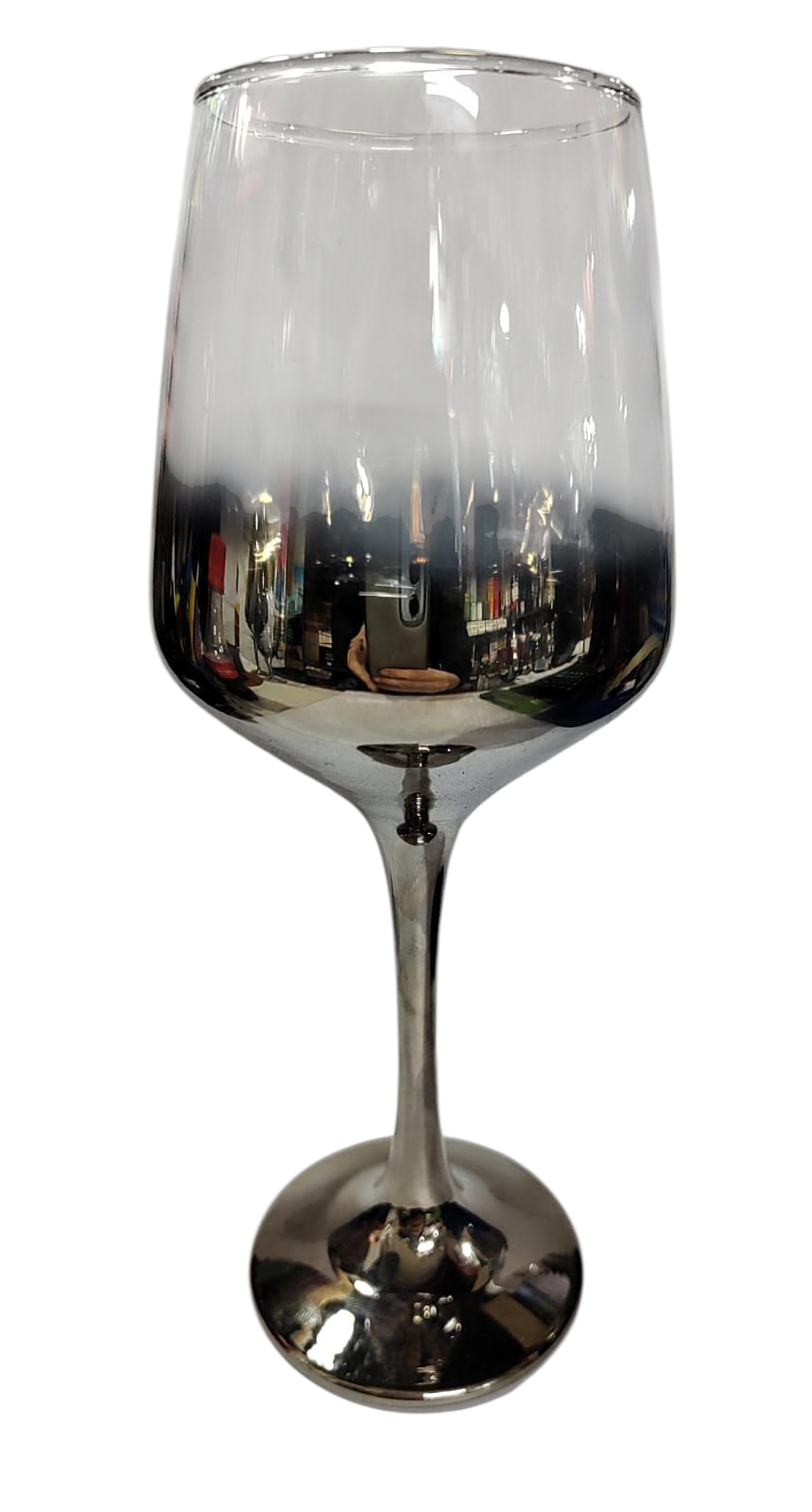 COPA VIDRIO VINO 360ML RECTA GRIS