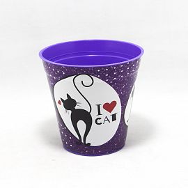 MACETA PLASTICA DECORADA N*10 