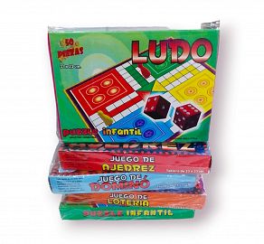 JUEGO DE MESA AJEDREZ/DAMAS/DOMINO LINEA ECONOMICA