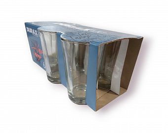 VASO VIDRIO DURAX PACK X 6 UNIDADES 400CM