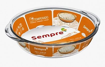 BANDEJA/FUENTE REDONDA VIDRIO 2.4LTS