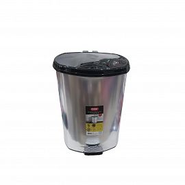 TACHO PARA RESIDUOS C/PEDAL 11LTS SIMIL METAL
